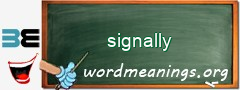 WordMeaning blackboard for signally